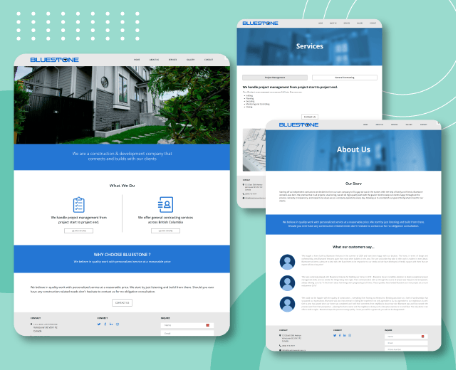 bluestone ventures website design